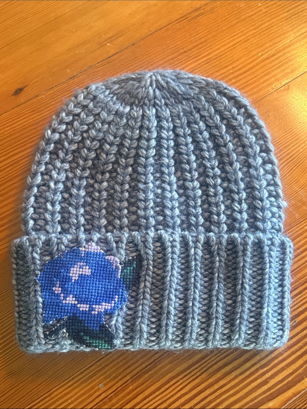 FREE PEOPLE Grey Everything Rosy Beanie Hat